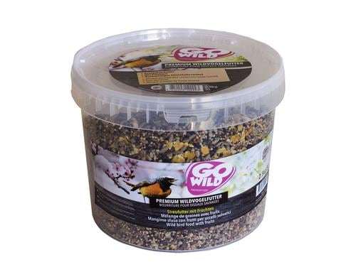 GoWild Wildvogelfutter Früchte 2.5kg 5 Liter Kübel