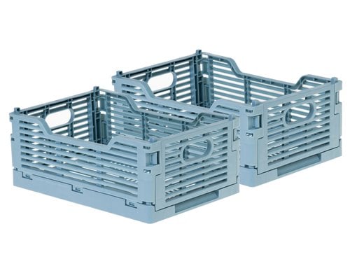 COCON Klappbox faltbar S, Set à 2 Stk. pastell petrol, 22x15x9 cm, PP