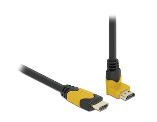 Delock HDMI Kabel 8K 60Hz 3m Stecker gerade zu Stecker oben gewinkelt