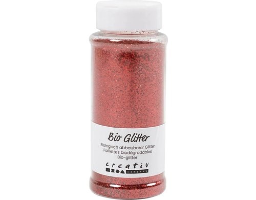 Creativ Company Bio-Glitzer 140 ml. rot