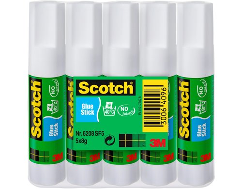 3M Scotch Klebestift permanent 5 Stifte, 8 g