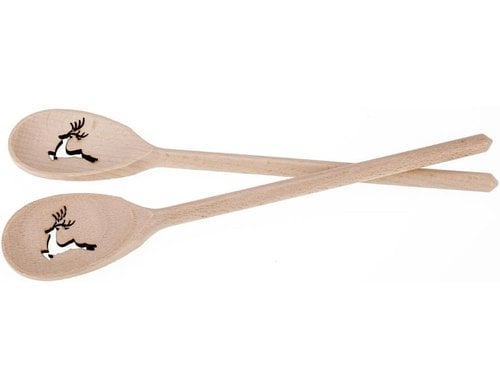 creanorm Kochlöffel Hirsch, 30 cm Hirsch Laserschnitt