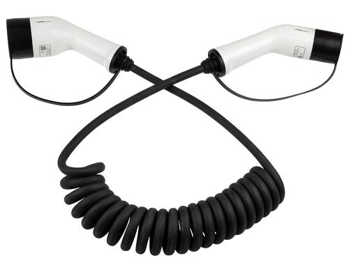 F.power Typ 2 Ladekabel THOR 11kW 5m S dreiphasig, 480V,16A, spiralisiert