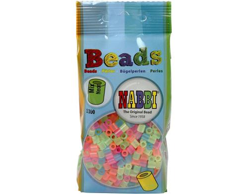 Creativ Company Bügelperlen Nabbi Medium 1100 Stück, Neon
