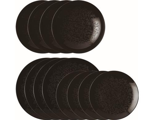 AK Geschirrset Eclipse Night 12tlg. Je 4 Speise-/Suppenteller, D 20/27.5/22cm