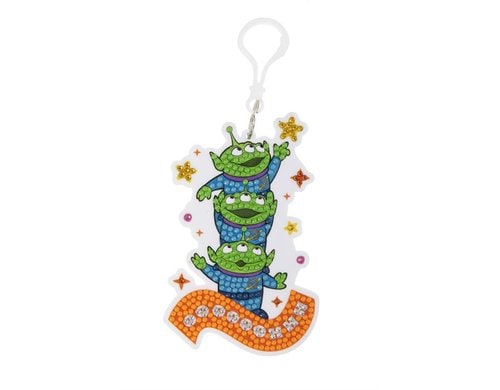 Aliens Crystal Art Bag Charm