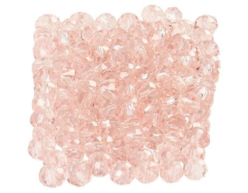 Creativ Company Glasschliffperlen rosa, 3x4 mm, L-Grösse: 0.8 mm, 100 Stück
