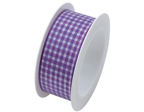 B+C Geschenkband Vichy Violett Grösse: 25 mm x 2 m