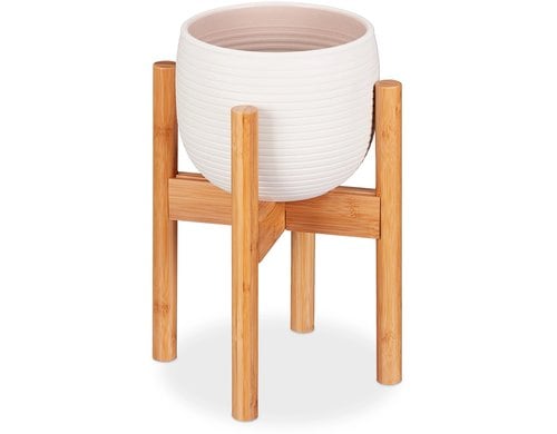 relaxdays Pflanzenständer verstellbar Bambus, China, Braun