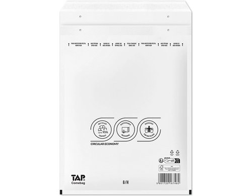 Antalis Luftpolstertasche TAP Comebag weiss 170x225mm, Grösse C für A5, 100 Stück