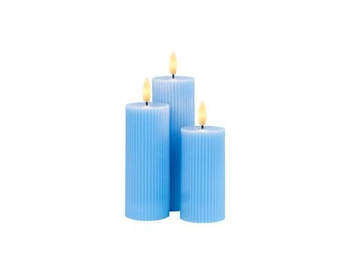 Sirius LED Kerze Smilla Blau 3 Stück LED warmweiss, exkl. Multicharger