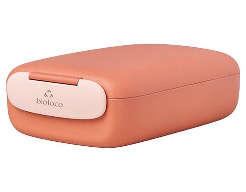 bioloco Lunchbox rectangle  Terracotta 13x19.5x6cm, orange/rosa