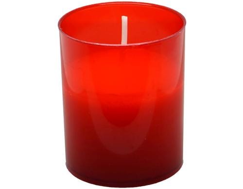 balthasar Grabkerzen Ersatz, 4 Stück Rot, 5x6 cm (DxH), Kunststoff