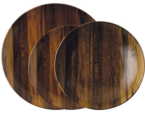 AK Geschirrset 12 Stück Wood Essence Porzellan