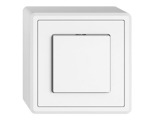 Feller EDIZIOliv Schalter SCH3, AP, weiss Komplettset mit Steckklemmen Snapfix