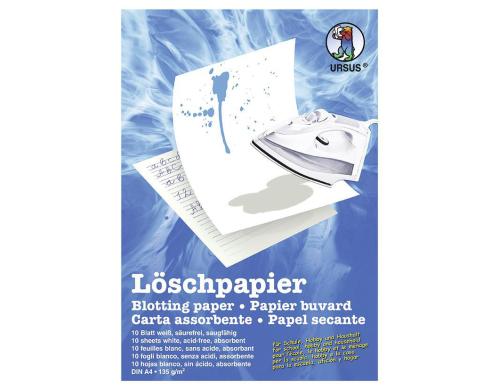 URSUS Löschpapier A4, 135 g/qm 10 Blatt, besonders saugfähig