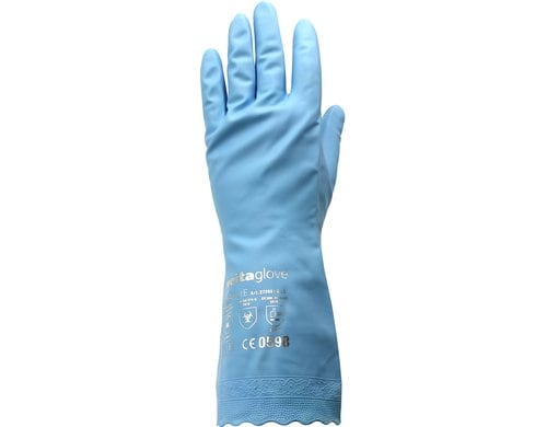 Reinigungshandschuh L, blau blau, vinyl