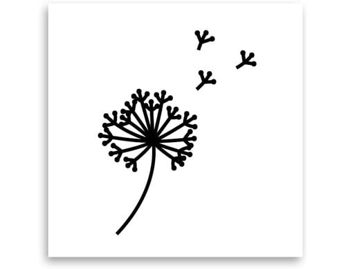 minink Tattoo Löwenzahn mit Samen Grösse: S (3.0 cm x 4.0 cm)