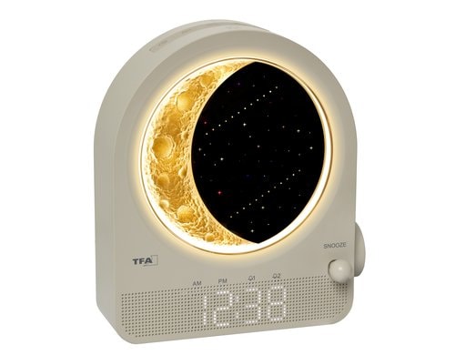 TFA Digitaler Lichtwecker mit Mondlampe und Naturgeräuschen