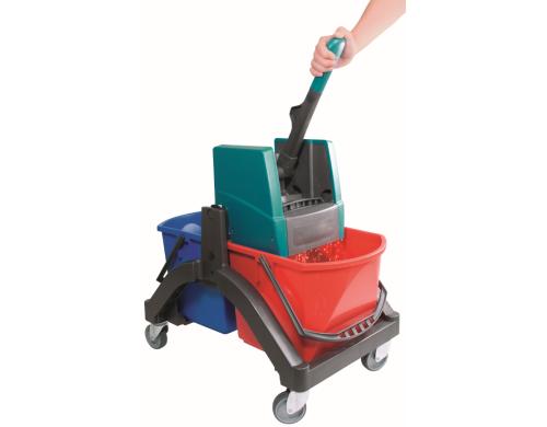 Leifheit Professional Nasswischwagen Duo mit zwei Eimer