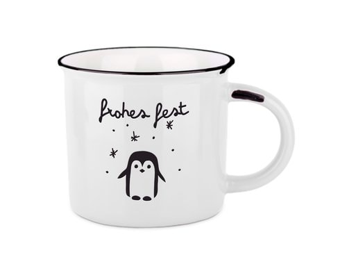 Grafik Werkstatt Becher Vintage Weihnachten frohes fest