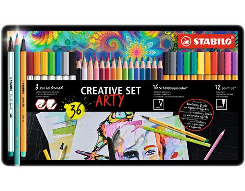 STABILO Aquacolor Kreativset ARTY Pen 68/Point88