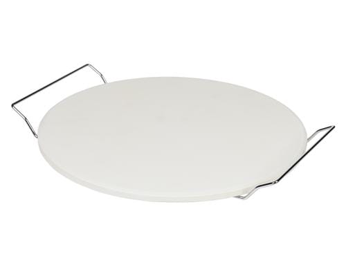 KRAFTER Pizzastein Ø 33cm mit Griff, Wärmbest. bis 800° C