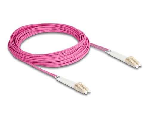 Delock LWL Duplex Patchkabel, OM4, 10m Multimode 50/125µm, LC-LC, Winkelbar