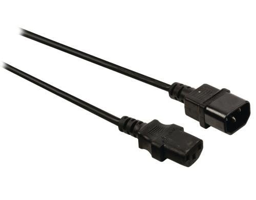 Verlängerungs-Netzkabel 230V: 1.75 Meter Kaltgerätestecker, schwarz