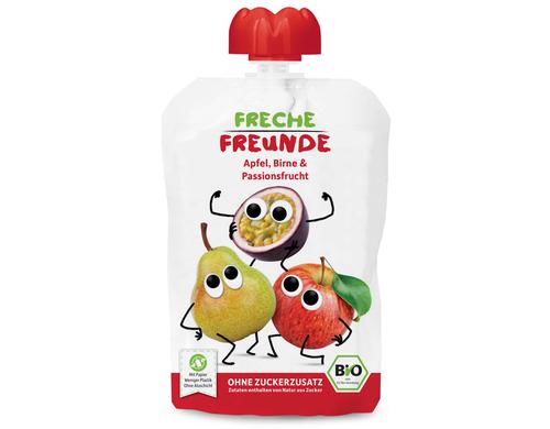 Freche Freunde Quetschmus Apfel, Birne & Passionsfrucht 100 g