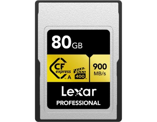 Lexar PRO CFexpress Gold Series TypeA 80GB Lesen 900 MB/s, Schreiben 800 MB/s