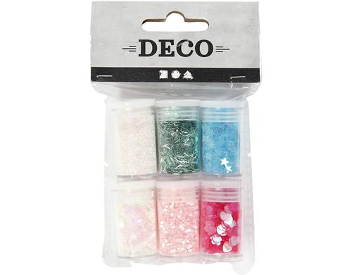 Creativ Company Glitter- und Pailetten-Sor. mehrfarbig, 6 x 5 g