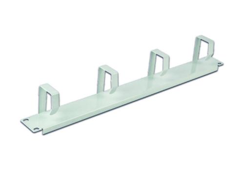 19 WIREWIN 1HE Kabelführungspanel mit 4 Metallringen, grau