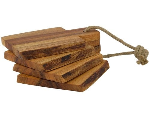 Chalet Untersetzer Poschiavo 4er Set 14x10x4cm geölt, 4 stk.