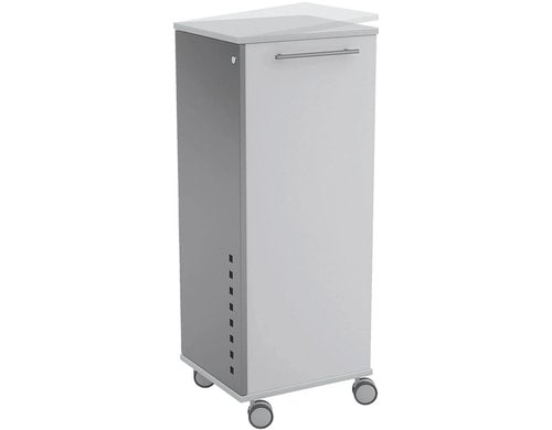 Rocada Hotdesk Basic mit Regalböden, grau