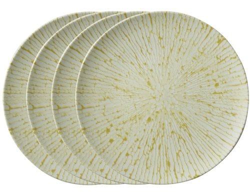 AK Set 4 Stk Pizzateller Golden Ray Stoneware