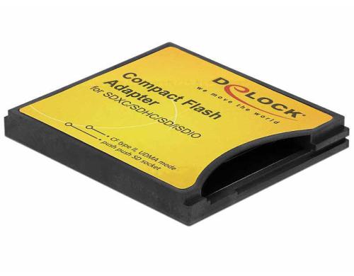 Delock 61796 CF Adapter für SD/MMC Cards CF Typ II, Für SD, SDHC, SDXC, MMC