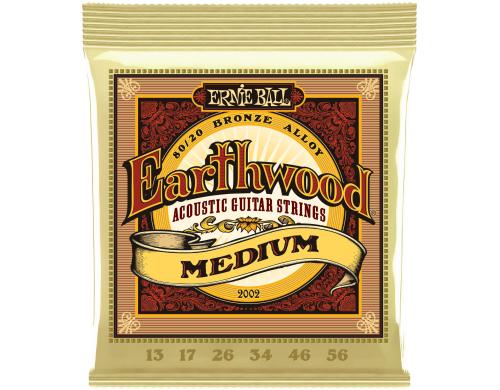 Ernie Ball 2002 Earthwood Bronze Akustik Saitensatz, Medium 13-56