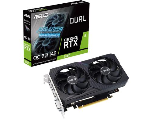 ASUS DUAL RTX3050 O8G V2, 8GB DDR6 GeForce RTX3050, 3x DP, 1x HDMI