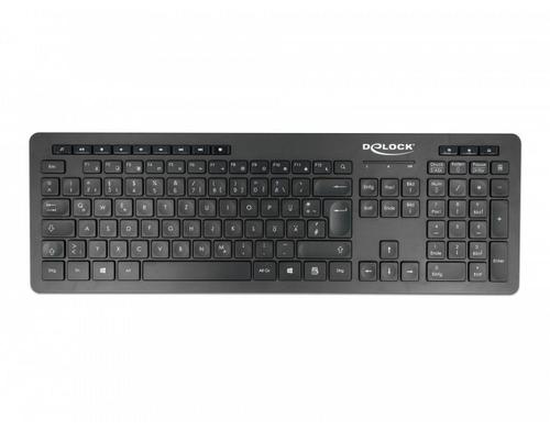 Delock 12004 USB Tastatur 2,4 GHz kabellos schwarz, Lautlos