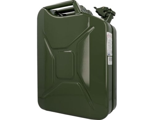 CARTREND Benzinkanister 20 L Stahlblech oliv