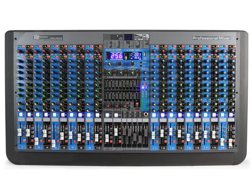 Power Dynamics PDM-S2004 Analoges 20-Kanal Mischpult, Multi-FX