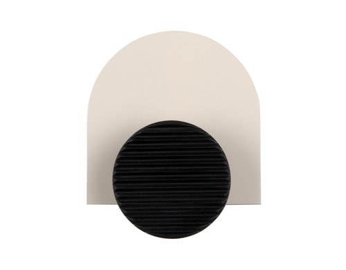 present time Wandhaken Single Knob MDF aus China, 18x4.5x15cm, Warm grey