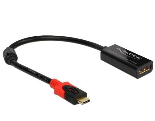 Displayport zu USB-C Monitor Adapter DP-Buchse auf USB-C, schwarz, 4K/60Hz