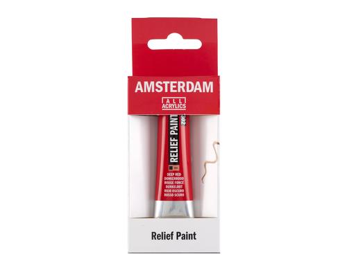 Amsterdam Acrylfarbe Reliefpaint 20ml, Farbe Tiefrot