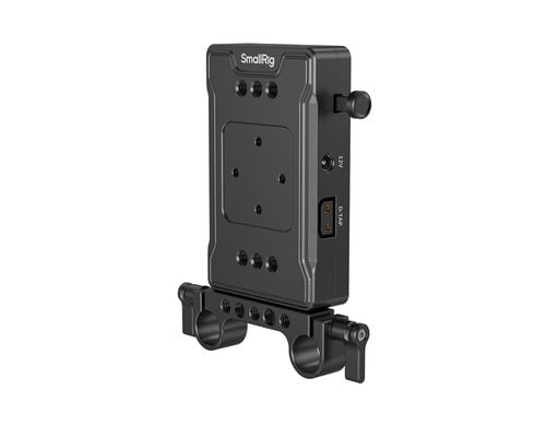 SmallRig V Mount Battery Adapter Plate Basic Version with Dual Rod Clamp