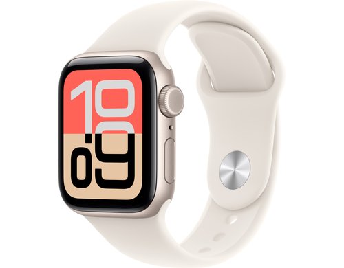 Apple Watch SE 2025 CEL 40 Starlight  M mit Starlight Sport Band - M/L