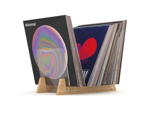Glorious Record Stand 75 Holz Acrylglas Natur