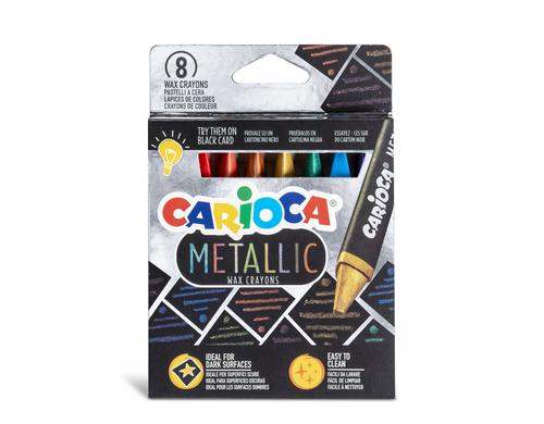 Carioca Wachsmalkreide Metallic E-8 Etui mit 8 Farben