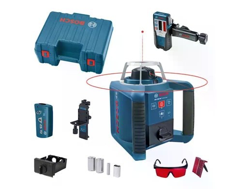 BOSCH Pro Rotationslaser GRL 300 HV mit RC 1, WM 4 und LR 1